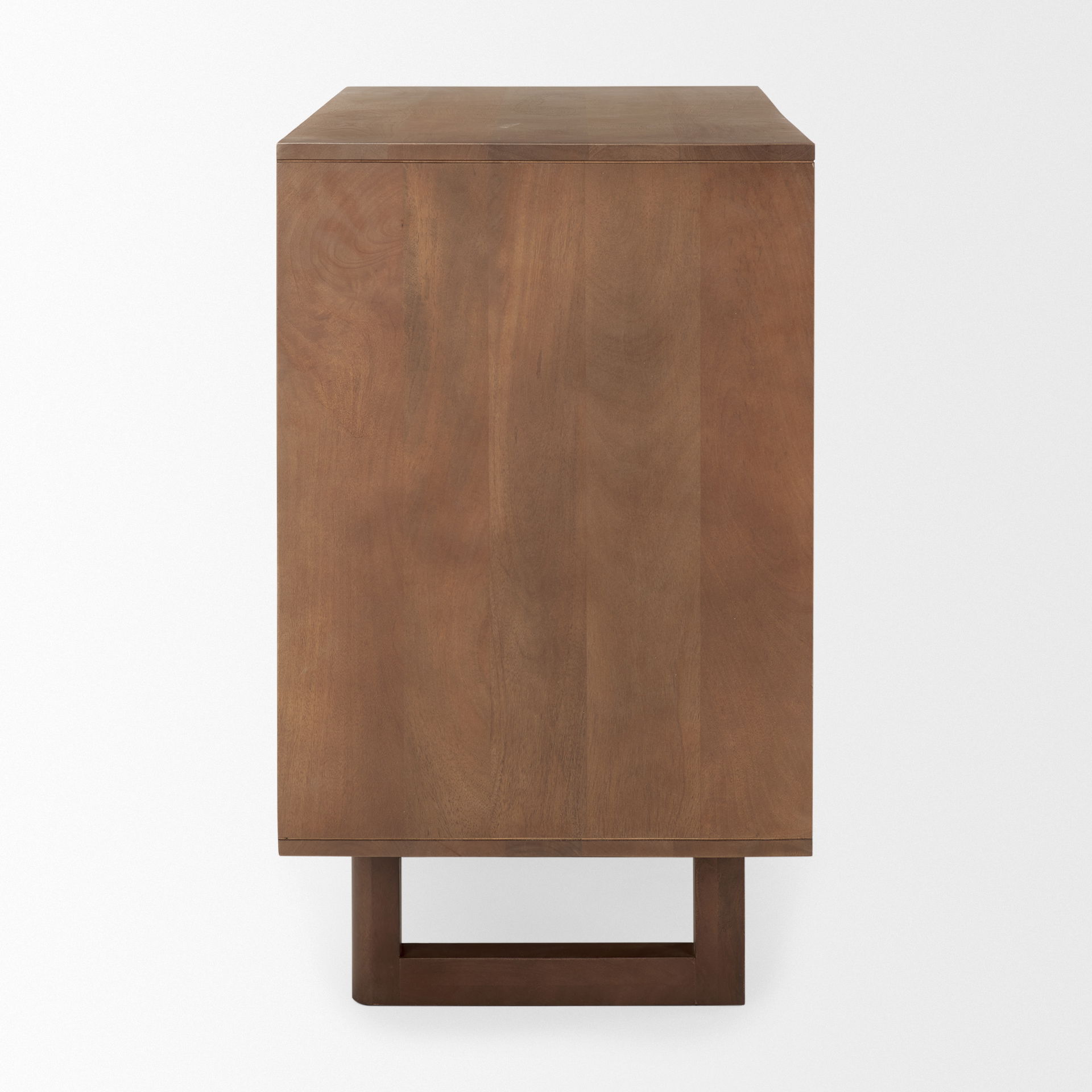 Grier Medium Brown Wood with Cane 2 Door Accent Cabinet large image 