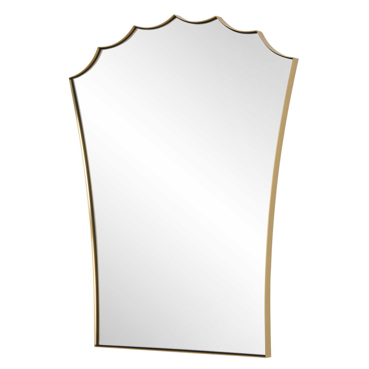 Monarch Scalloped Arched Vanity Mirror, by Uttermost, 2' width x 2'6.5" height x 1" depth View 5