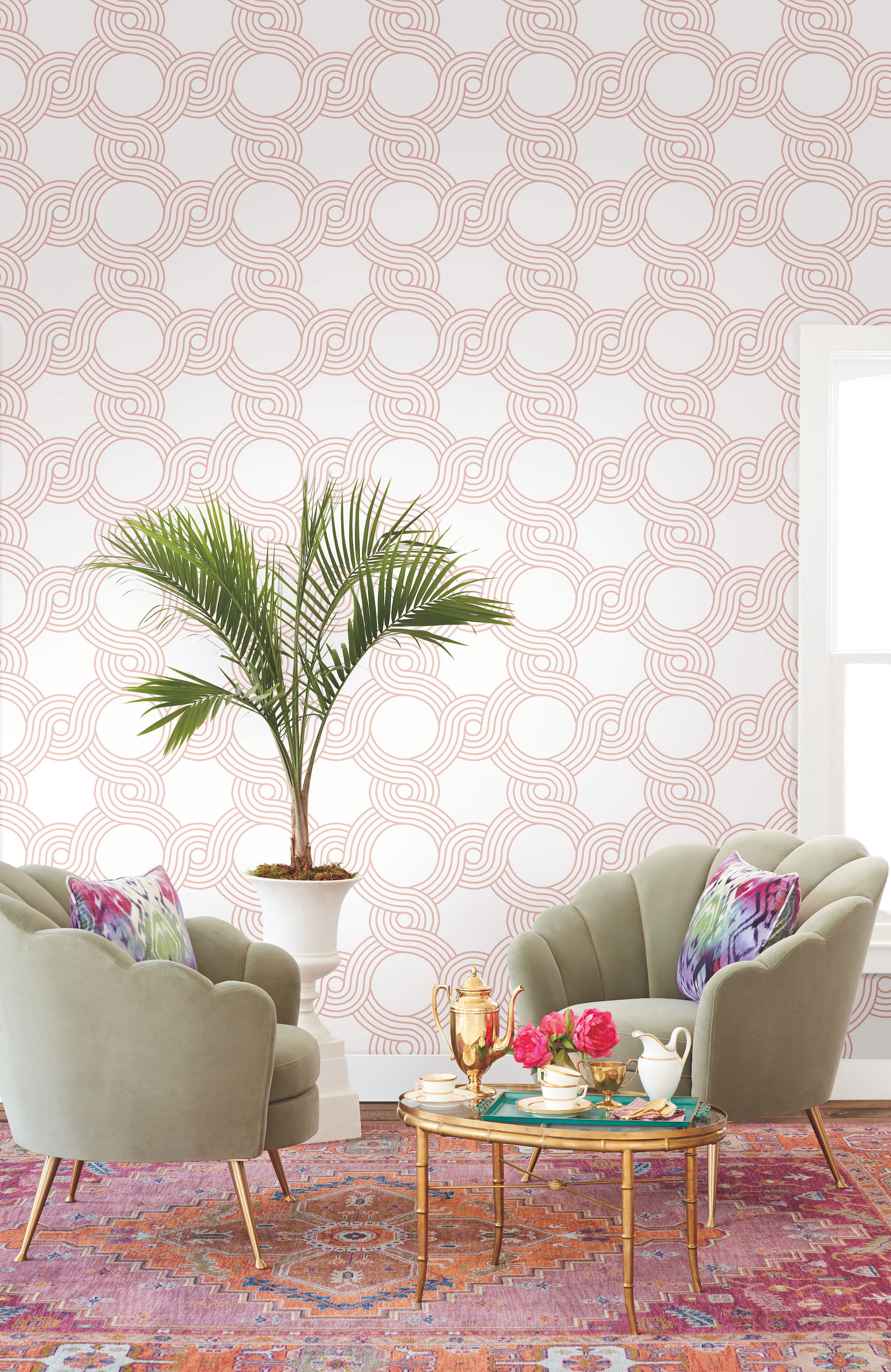 The Twist Pink Wallpaper large image 