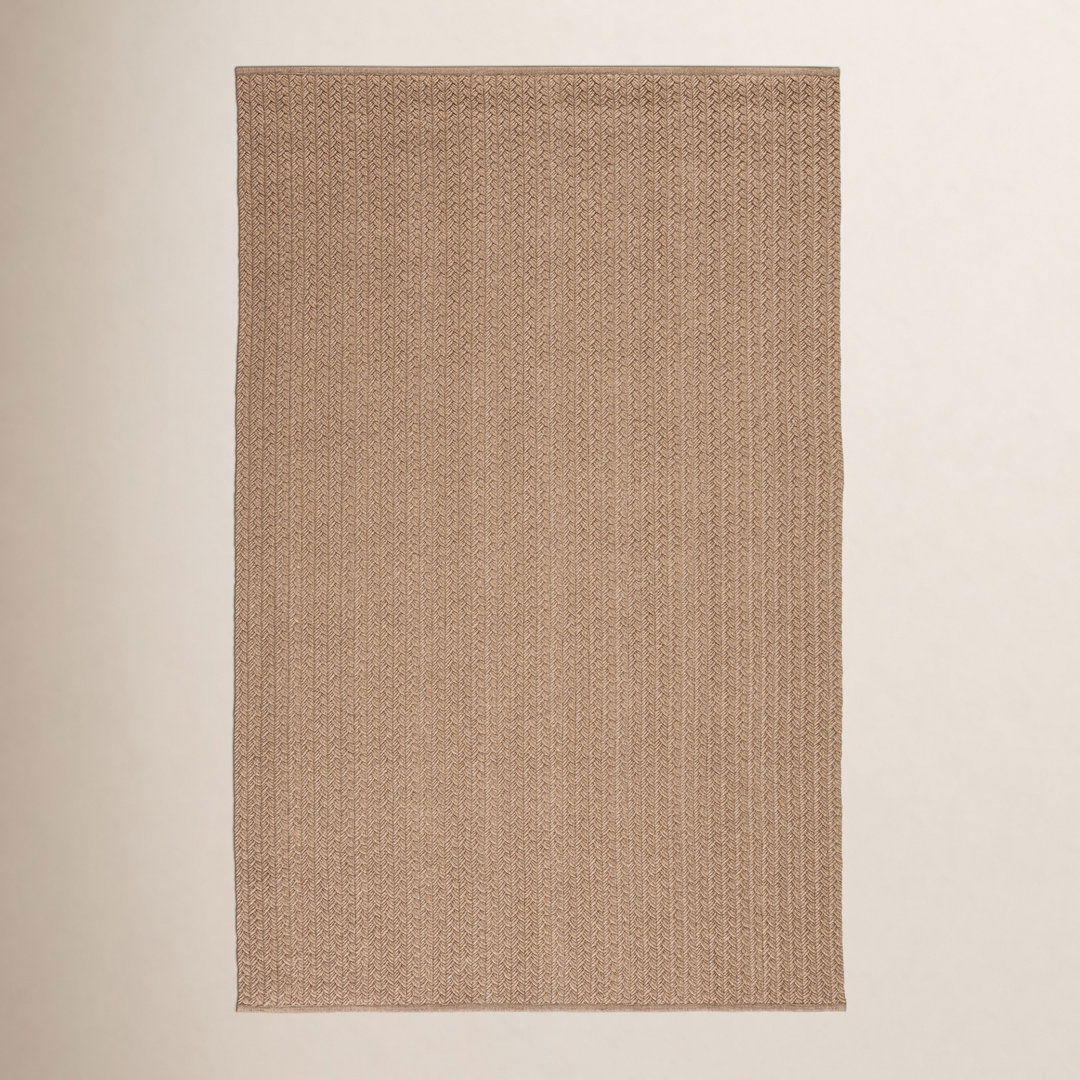 Iver Indoor/ Outdoor Solid Tan Area Rug large image 