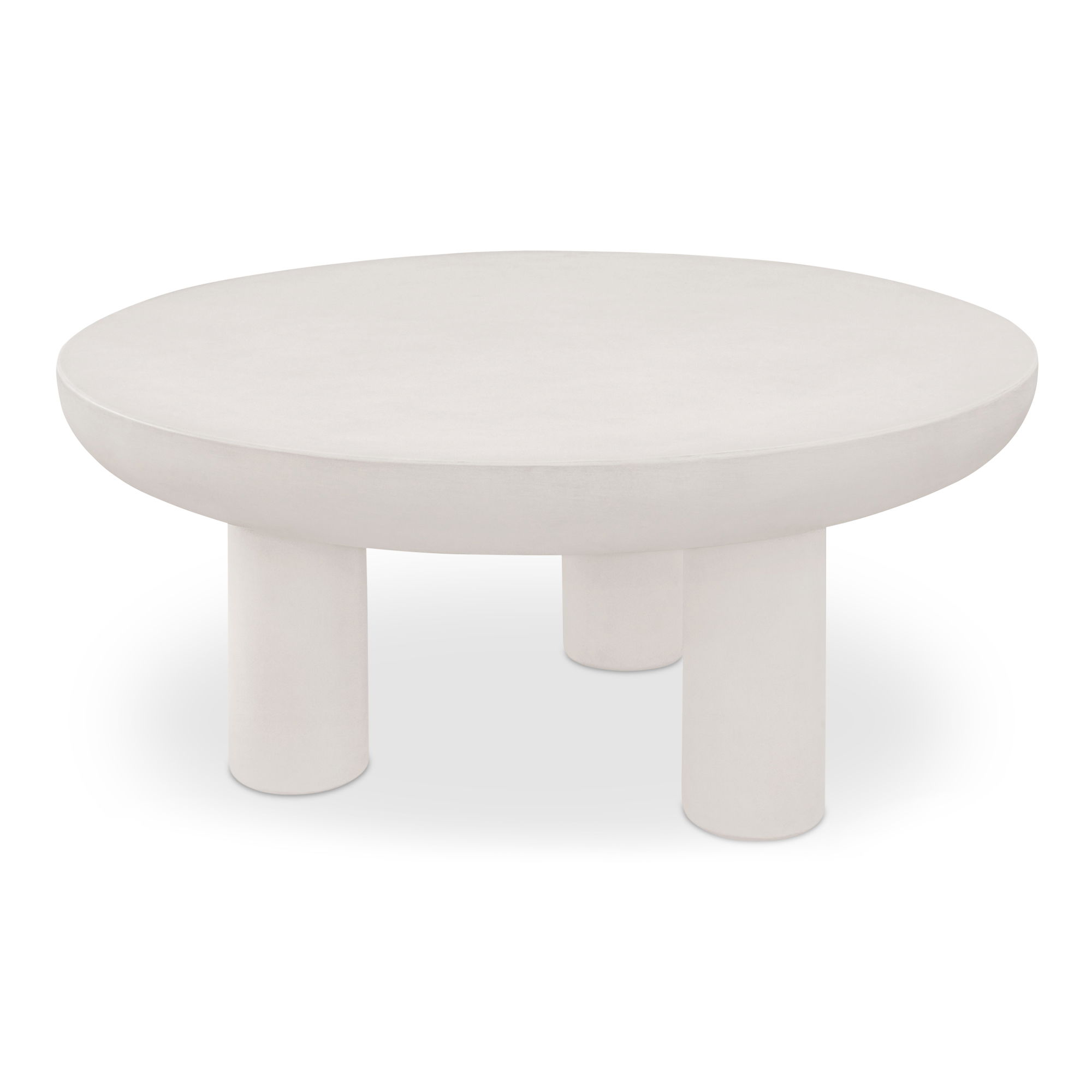 Rocca Coffee Table Cream, by Moe's Home, 35.43" width x 14.96" height x 35.43" depth View 2