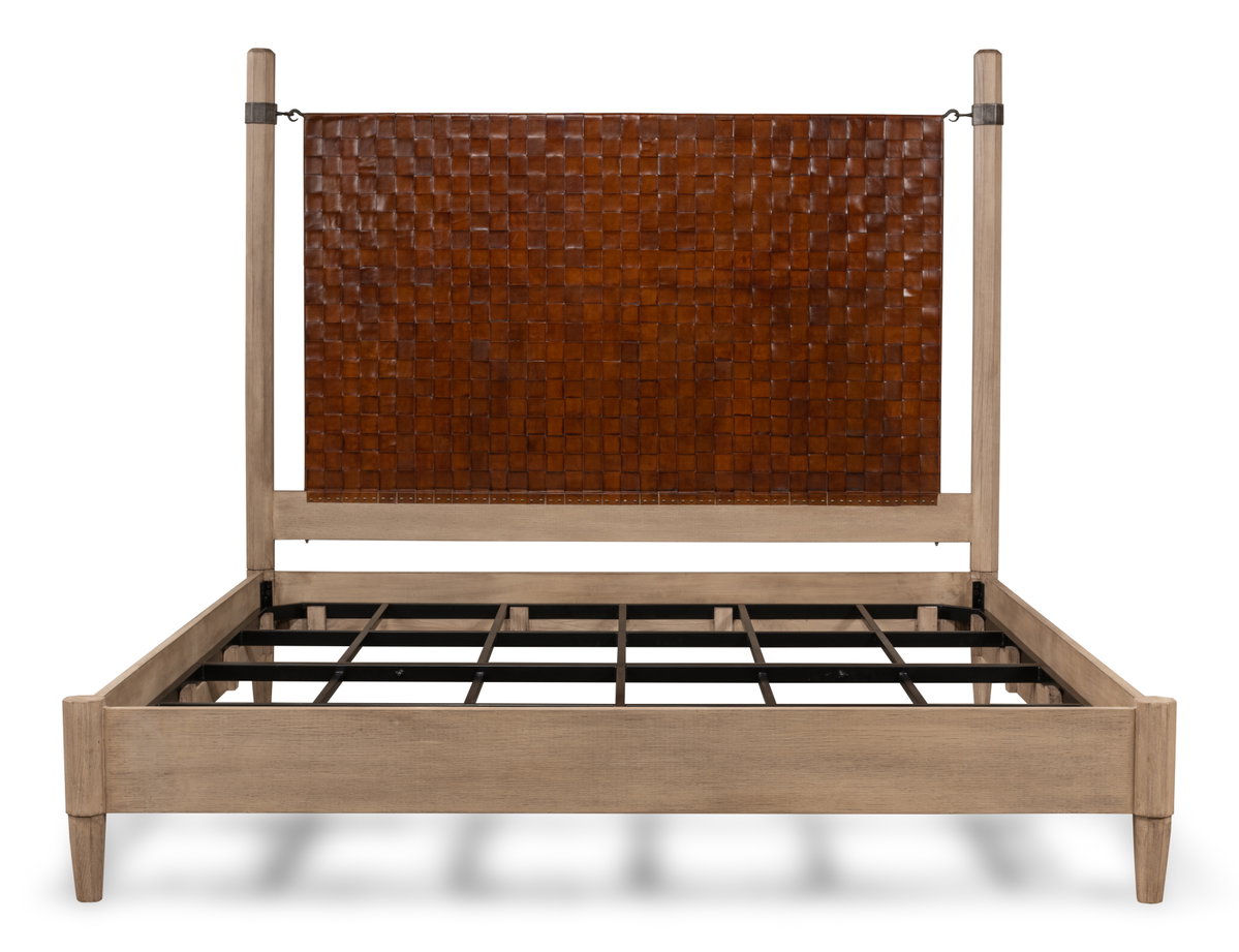 Marcus King Bed, by Sarreid, 7'3" length x 6'11" width x 6' height View 9