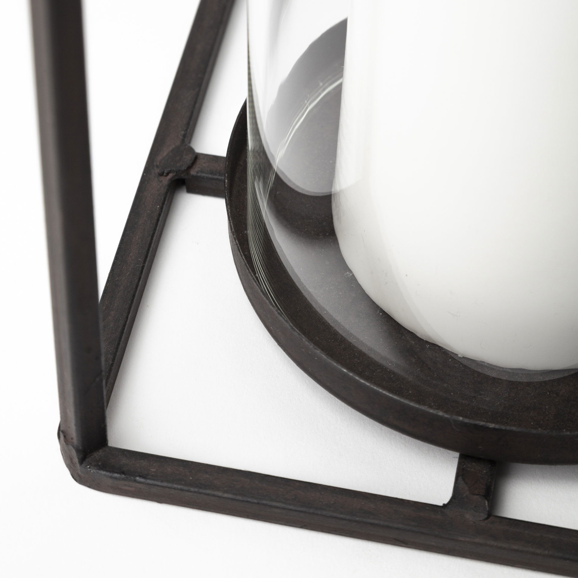 Kingston I Large Rustic Metal Framed Table Candle Holder large image 