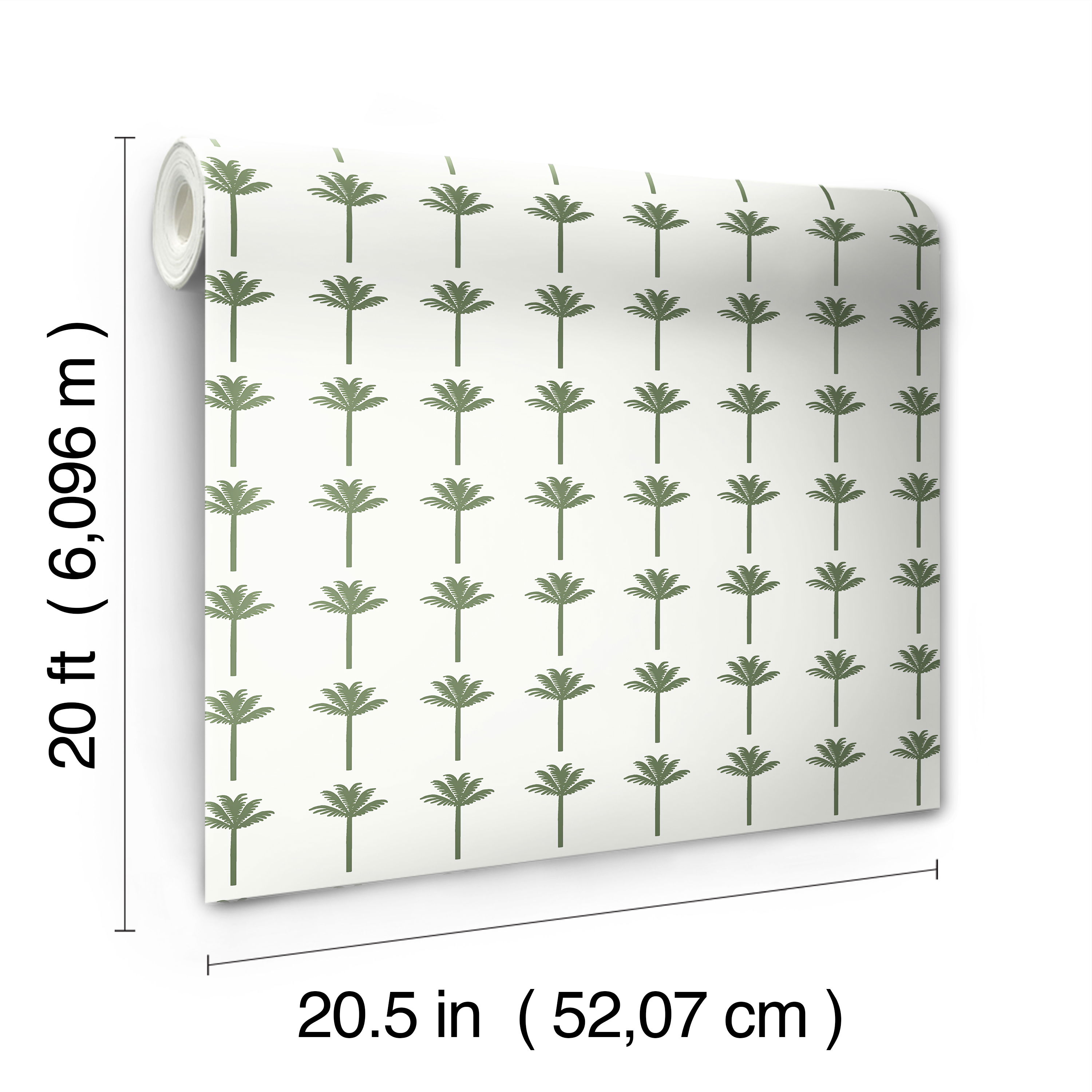 Palm Bay Green Peel & Stick Wallpaper large image 