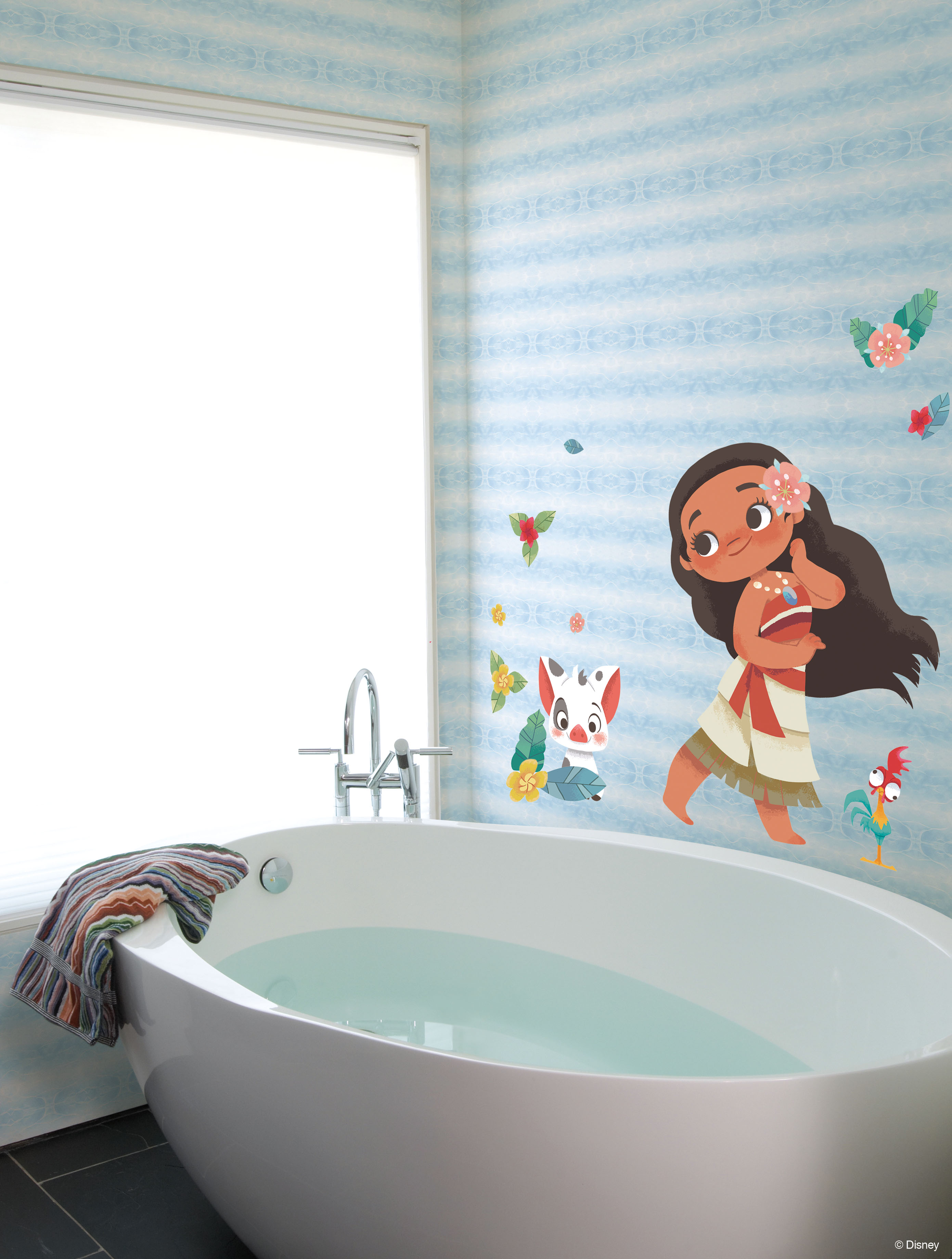 Disney the Little Mermaid Swim Blue Wallpaper, by York Wall, 33' length x 1'8.5" width x 0.02" depth View 2