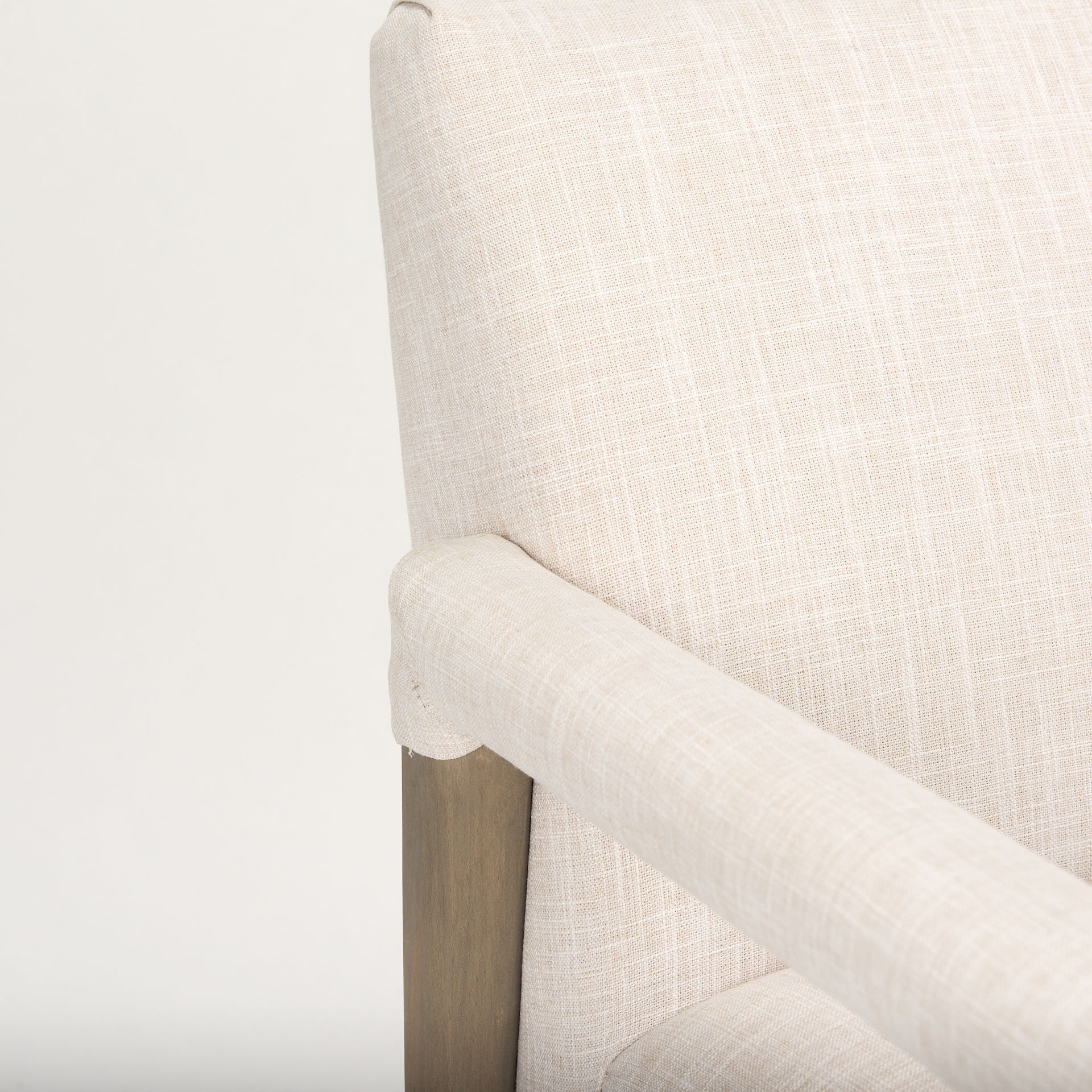 Palisades Cream Upholstery with Solid Wood Accent Chair large image 