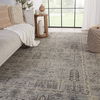 Ginerva Floral Hand Knotted Wool Gray Area Rug thumbnail 2
