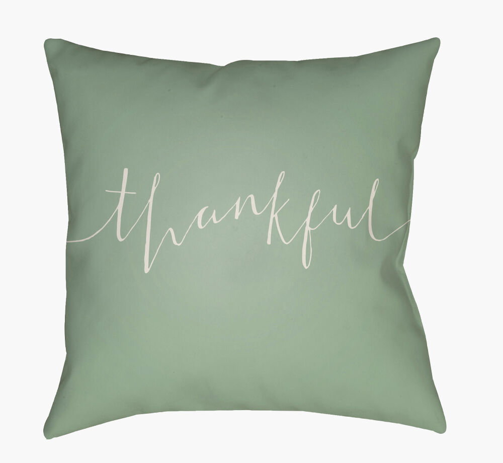 Thankful Accent Pillow, Decorative Pillow by Surya, 18" length x 18" width