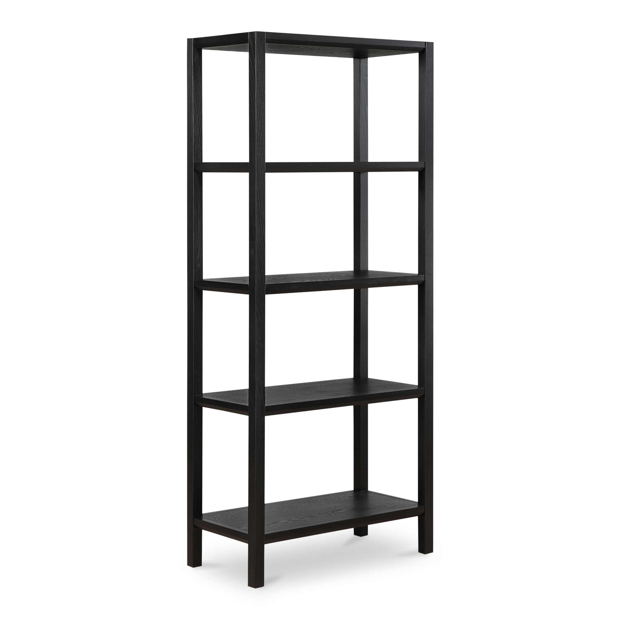 Nolan Bookcase Black, Shelving & Bookcase by Moe's Home, 35" width x 80" height x 17.5" depth View 2