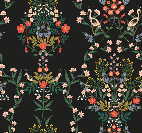 Luxembourg Black Peel & Stick Wallpaper