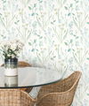 Alpine Botanical Blue Peel & Stick Wallpaper thumbnail 1