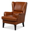 Elite Wing Lounge Chair, Vintage Havana, Seating by Sarreid, 28" length x 36" width x 40" height thumbnail 1