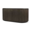 Terra 72L x 18W x 32H Dark Brown Wood Fluted Sideboard thumbnail 0