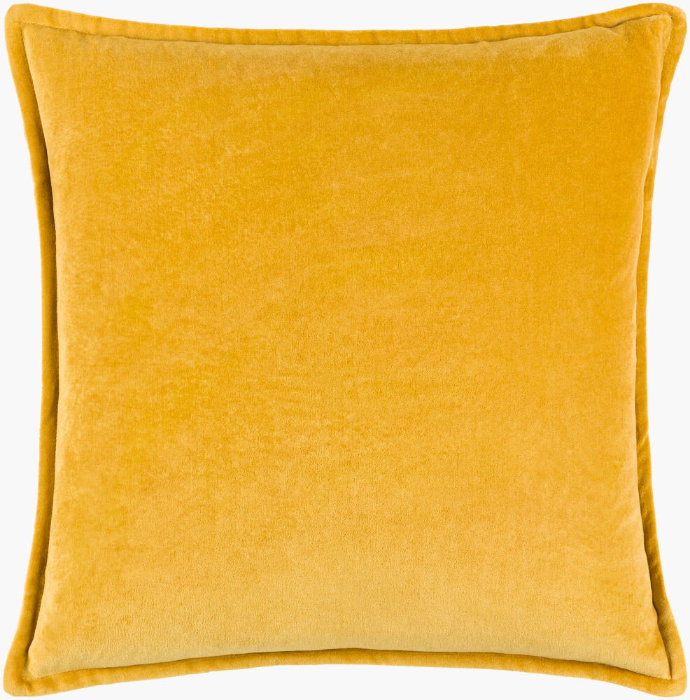Cotton Velvet Accent Pillow, Decorative Pillow by Surya, 18" length x 18" width