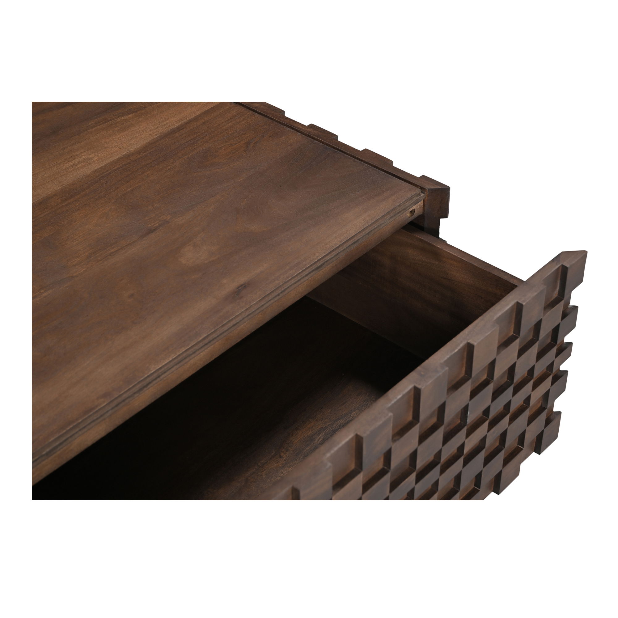 Easton Storage Coffee Table Brown, by Moe's Home, 42" width x 16" height x 42" depth View 7