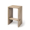 Aida Backless 26in Seat Counter Stool | Light Brown, Counter & Bar Stool by Mercana, 18.5" length x 14" width x 26" height thumbnail 1