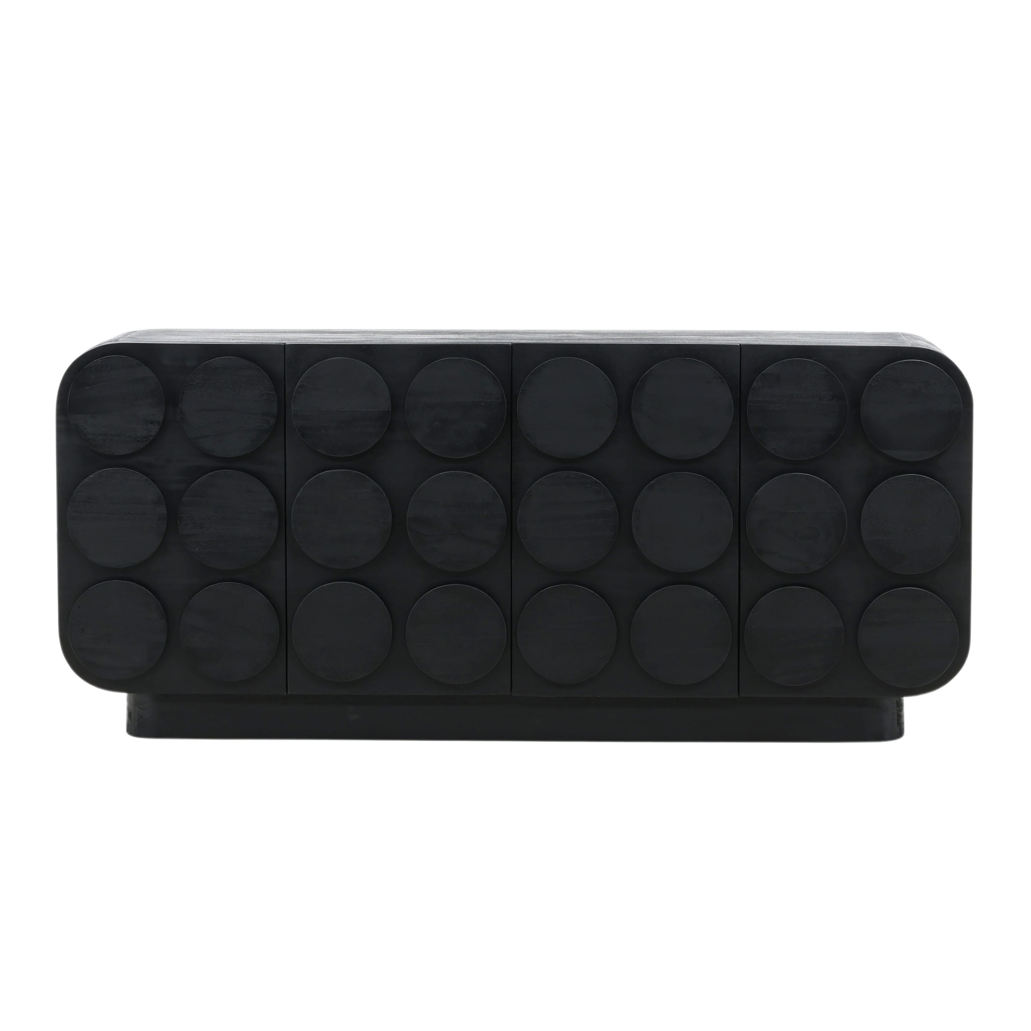 Elysian Sideboard Black, Sideboards & Buffet by Dovetail, 71.75" width x 31.5" height x 19.25" depth View 2