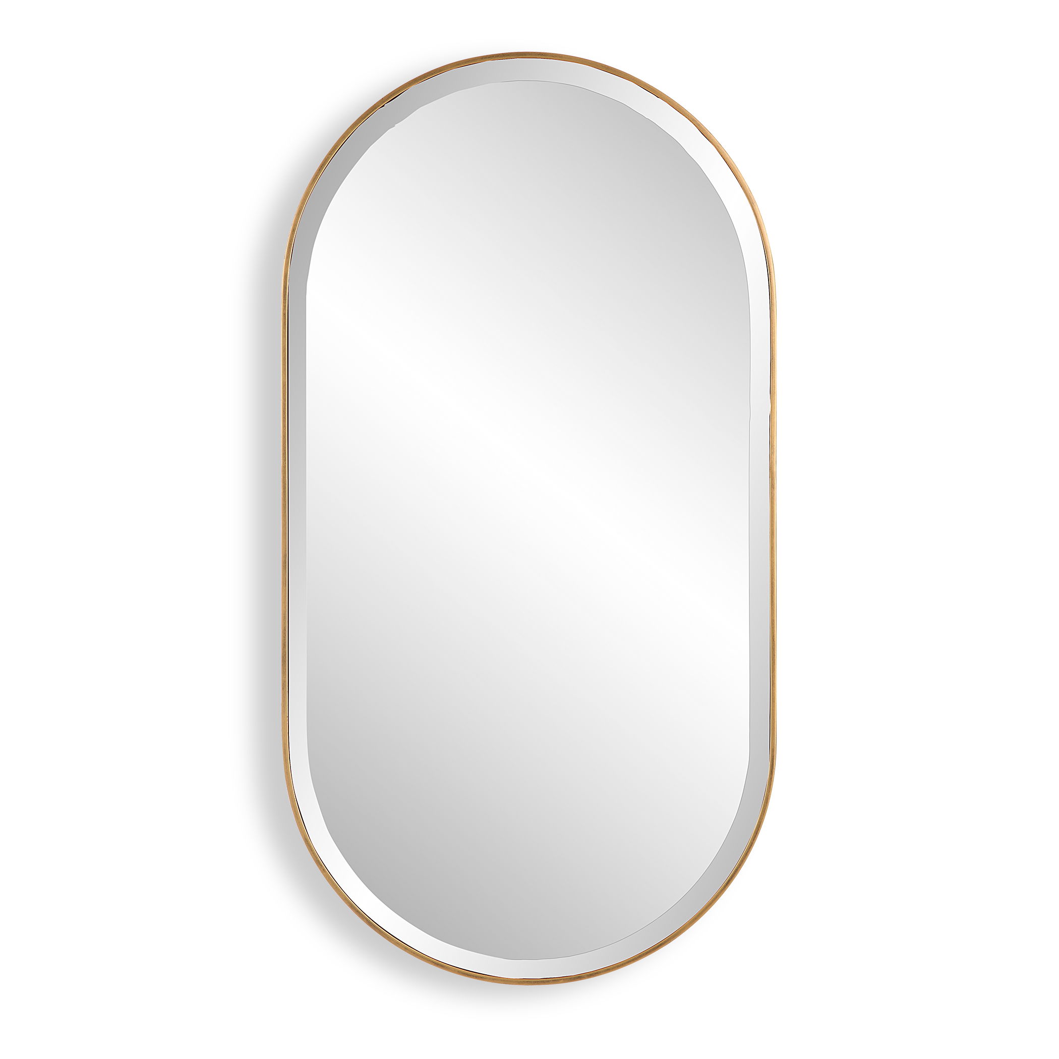 Lago Oval Gold Mirror large image 