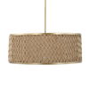 Pinchot 4 Light Rattan Drum Pendant, Ceiling Light by Uttermost, 22.25" width x 8.5" height x 22.25" diameter thumbnail 5