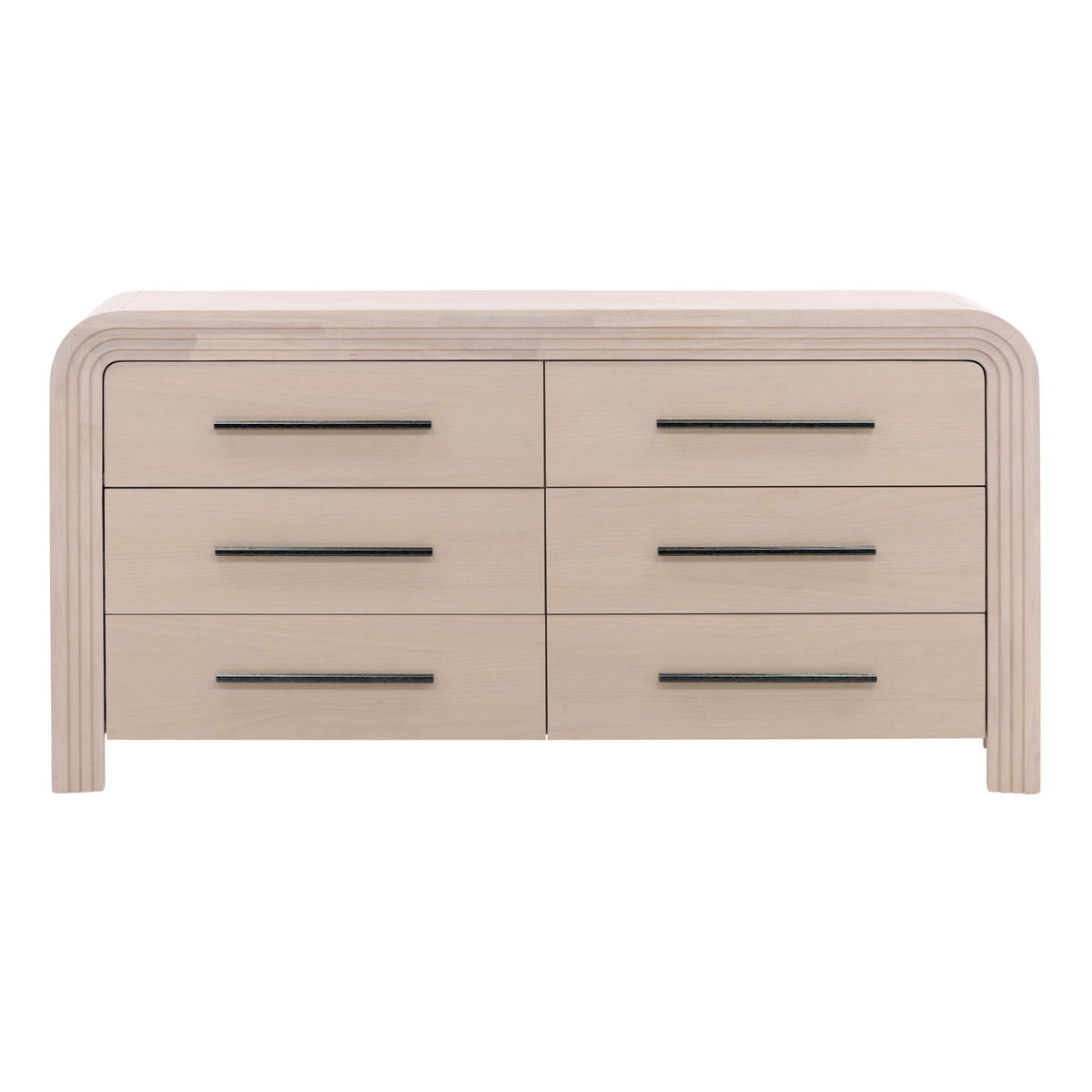 Portland Dresser Bleach Natural, by Dovetail, 68.31" width x 34.12" height x 18.18" depth View 2