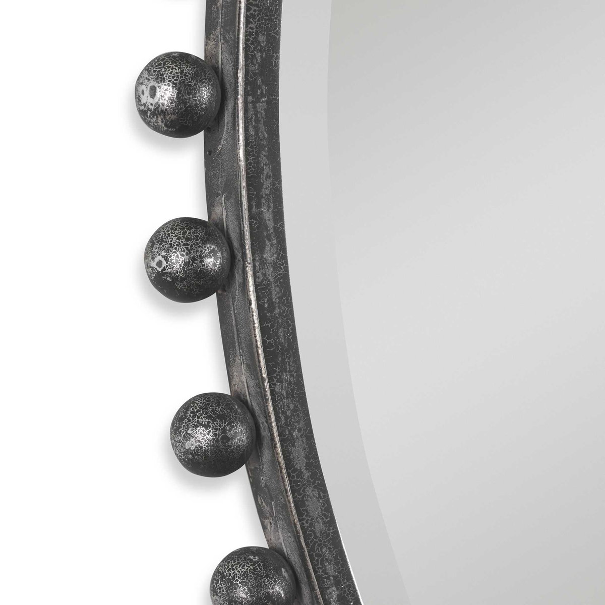 Taza Round Iron Mirror, by Uttermost, 32" width x 32" height x 1.13" depth View 6