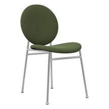 Online Designer Bedroom Ingrid Dining Chair, Performance Velvet, Tarragon, Chrome