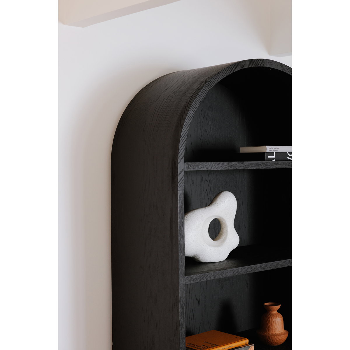 Wilde Display Cabinet Black Oak, Cabinets & Sideboard by Moe's Home, 37.5" width x 79" height x 16.5" depth View 8