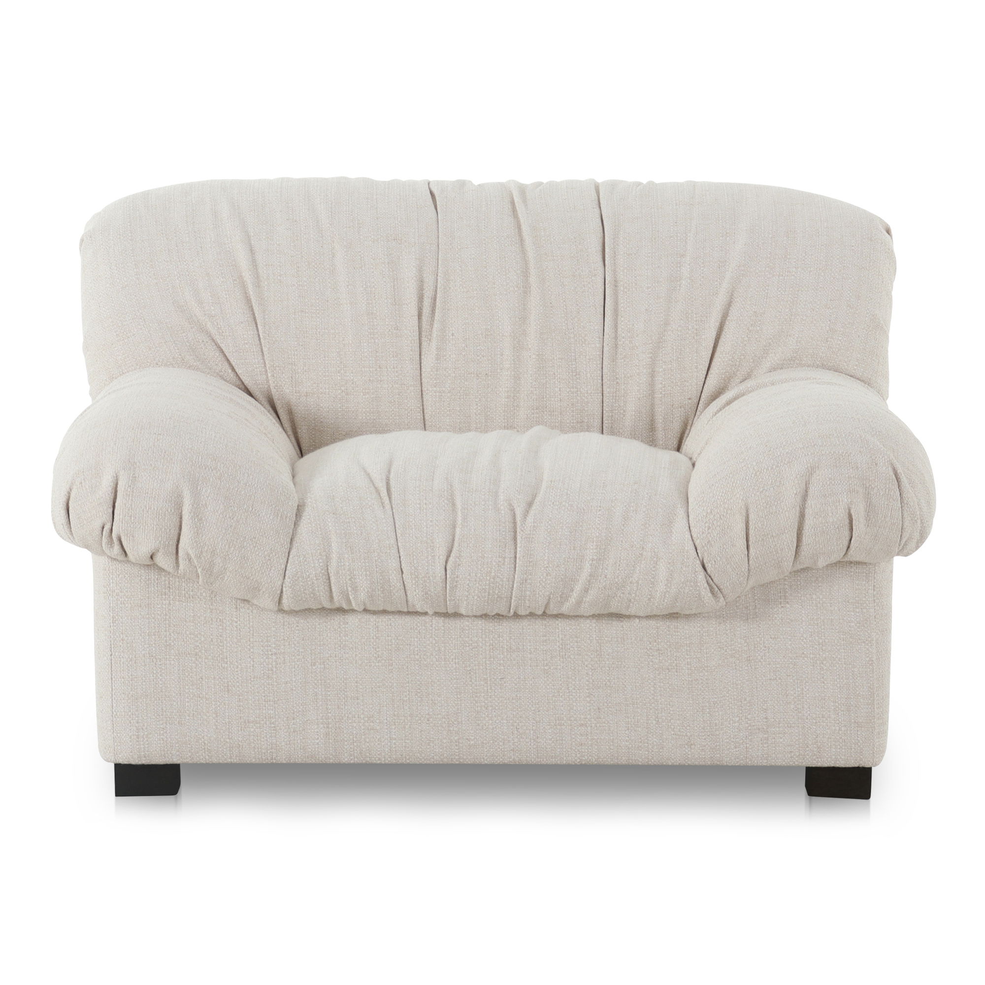 Halston Lounge Chair Flecked Oat, Accent Chair by Moe's Home, 43.3" width x 27.5" height x 39.4" depth View 1