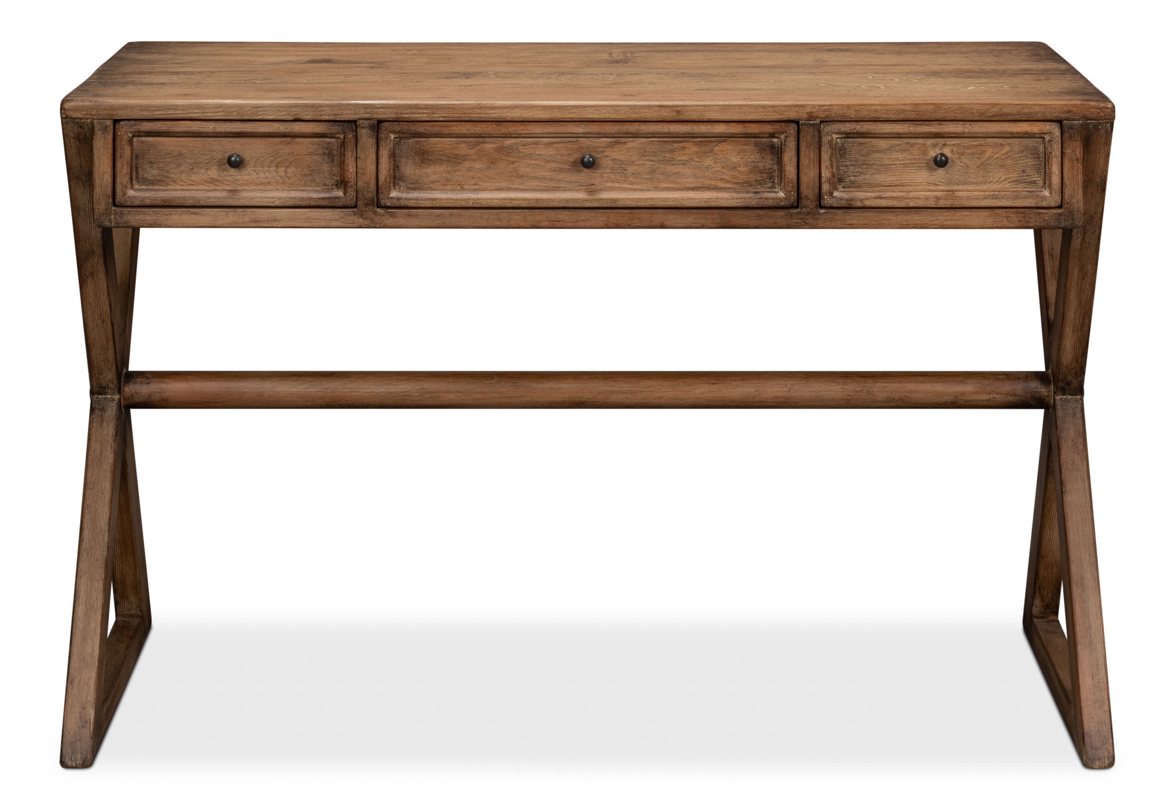 Kitchen Desk, Brown, by Sarreid, 51" length x 22" width x 32" height View 2