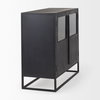 Sloan 40.0W Black Wood with Black Metal Frame Accent Cabinet, Cabinets & Chest by Mercana, 40" length x 17.5" width x 36.25" height thumbnail 6