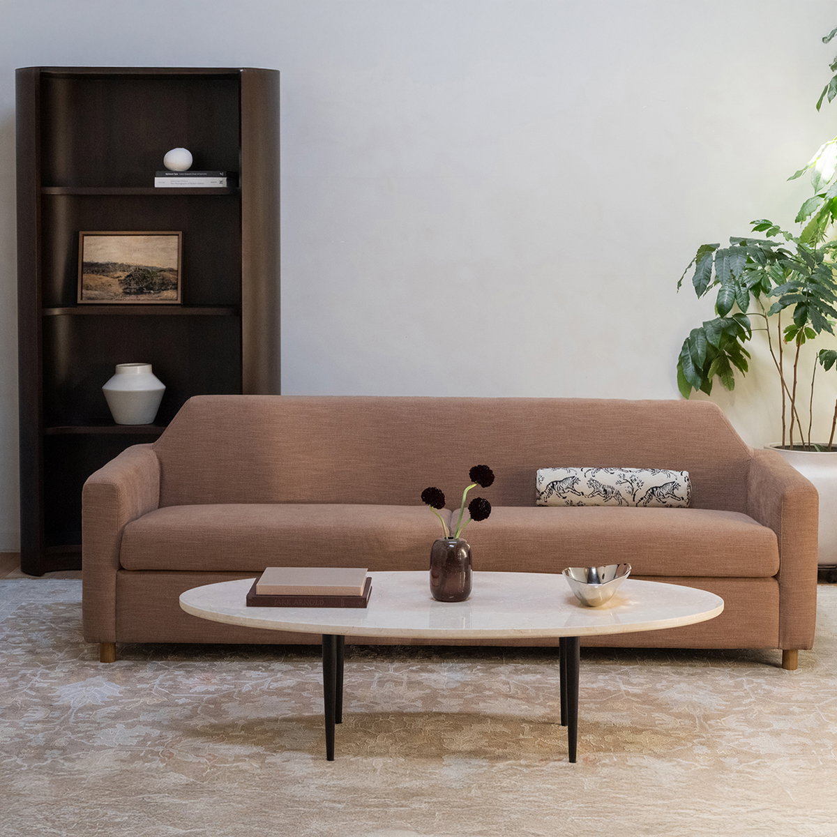 Finch Sofa Washed Pink, Sofas & Sectional by Moe's Home, 92" width x 31" height x 33" depth View 10