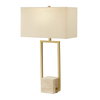 Warrick Modern Travertine Table Lamp, by Uttermost, 18" width x 31.5" height x 10" depth thumbnail 1