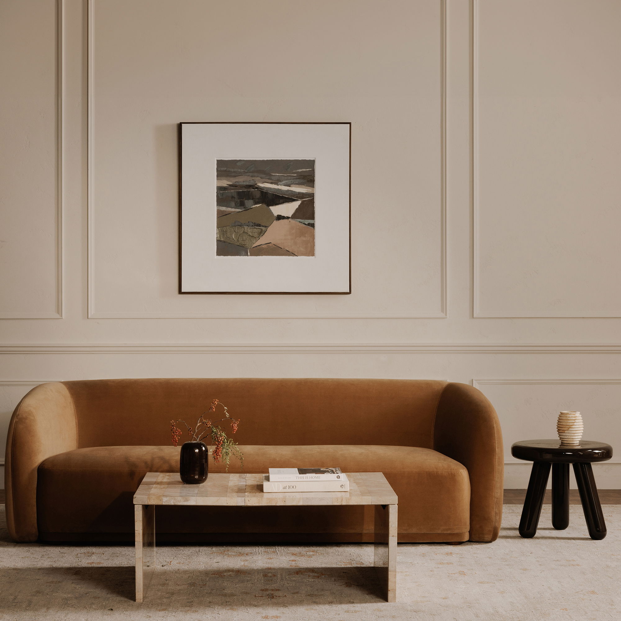 Rosa Coffee Table Mixed Marble, by Moe's Home, 40" width x 16" height x 30" depth View 8