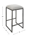 Brisbane Counter Stool, Counter & Bar Stool by Uttermost, 15" width x 26" height x 15" depth thumbnail 3