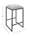 Brisbane Counter Stool, Furniture by Uttermost, 15" width x 26" height x 15" depth thumbnail 3