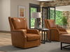 Baker Leather Swivel Chair, Cuba Brown, Seating by Sarreid, 31" length x 38" width x 38" height thumbnail 14