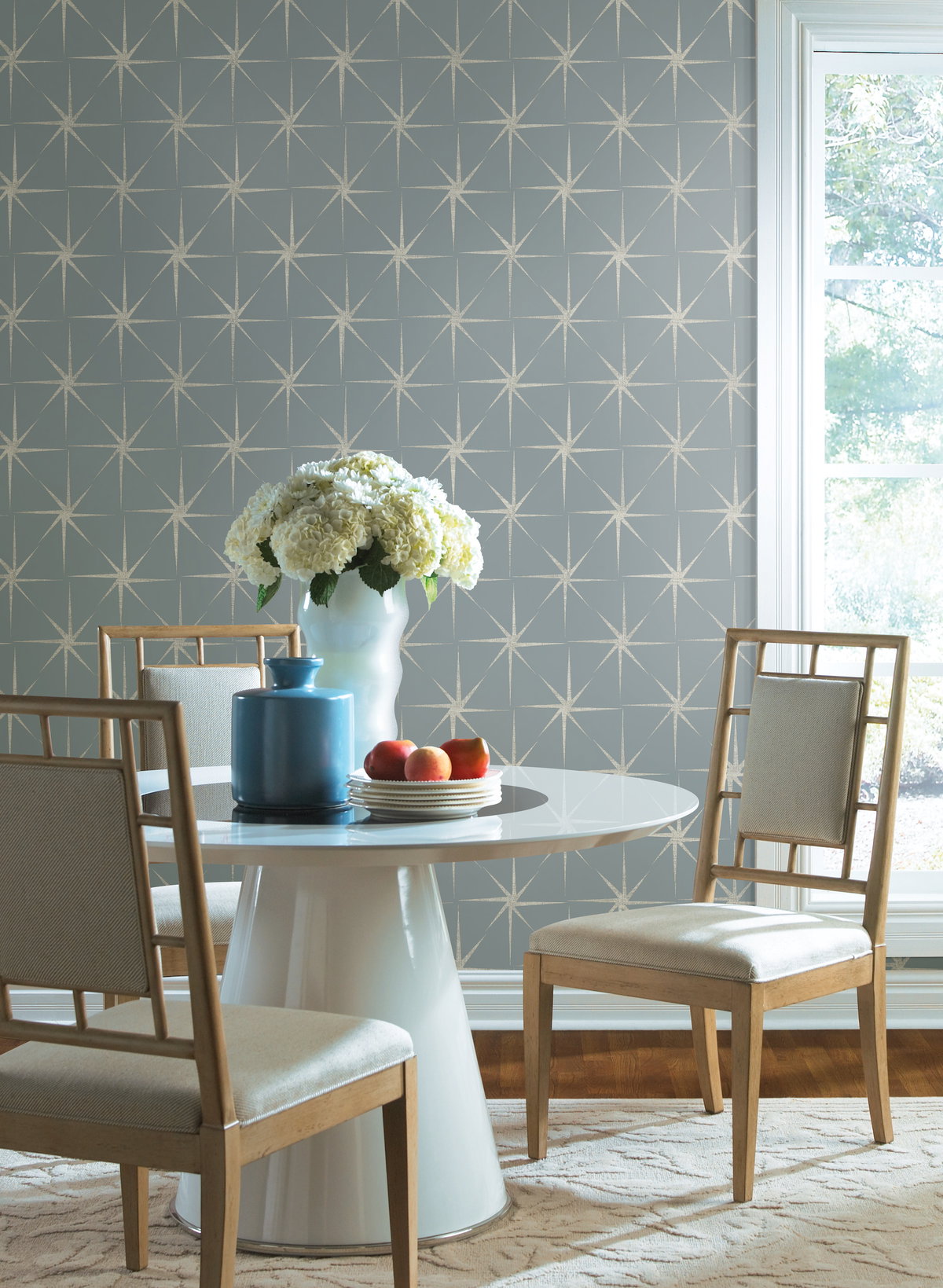 Evening Star Blue Wallpaper, by York Wall, 27' length x 2'3" width x 0.02" depth View 2
