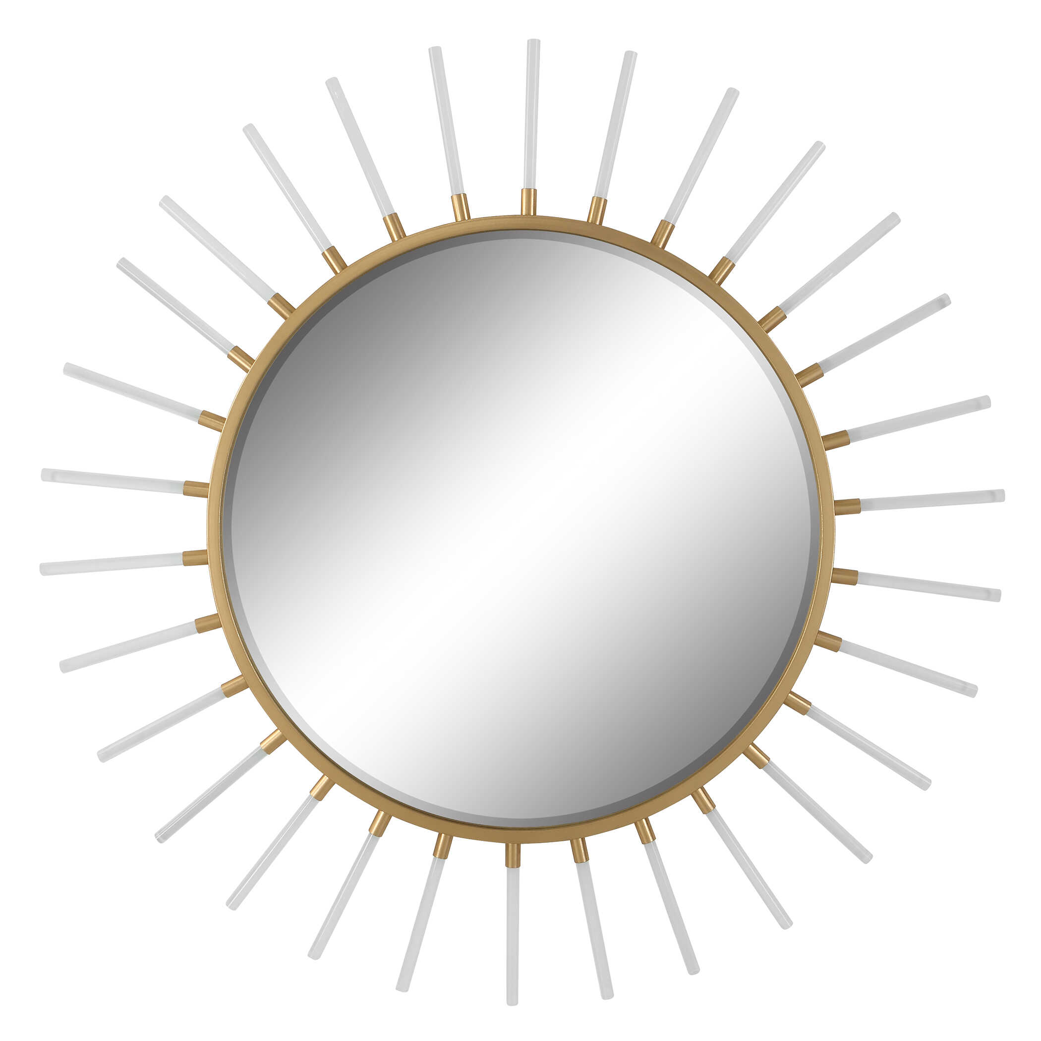 Oracle Round Starburst Mirror, by Uttermost, 55.25" width x 55.25" height x 1.5" depth View 1