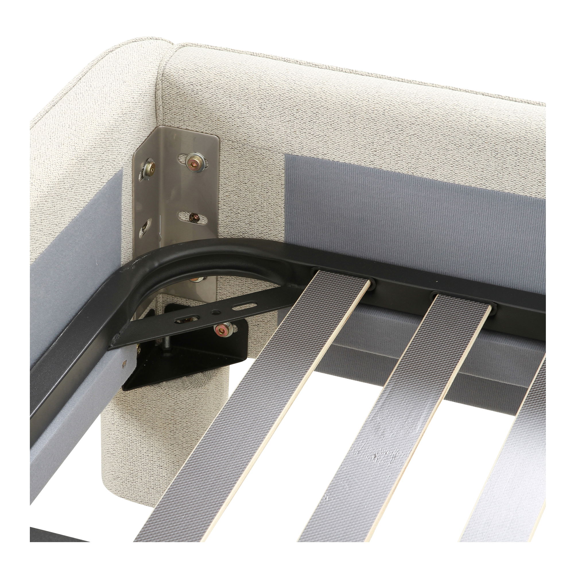 Ichigo Queen Bed Dark Grey, by Moe's Home, 65.7" width x 49" height x 92" depth View 6