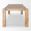 Beth Light Brown Wood Rectangular Dining Table thumbnail 4