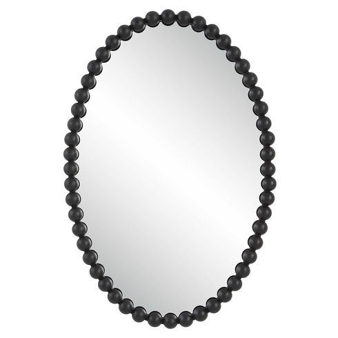 Serna Black Oval Mirror