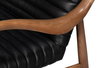 Singletary Leather Chair  Onyx Black, by Sarreid, 2'4" length x 2'3" width x 2'8" height thumbnail 12