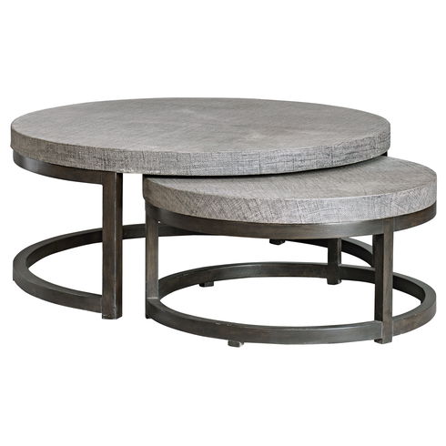 Aiyara Gray Nesting Tables Set/2