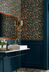 Primrose Rose & Navy Peel & Stick Wallpaper thumbnail 2