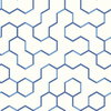 Open Geometric Blue Peel & Stick Wallpaper, by York Wall, 16'6" length x 1'8.5" width x 0.02" depth thumbnail