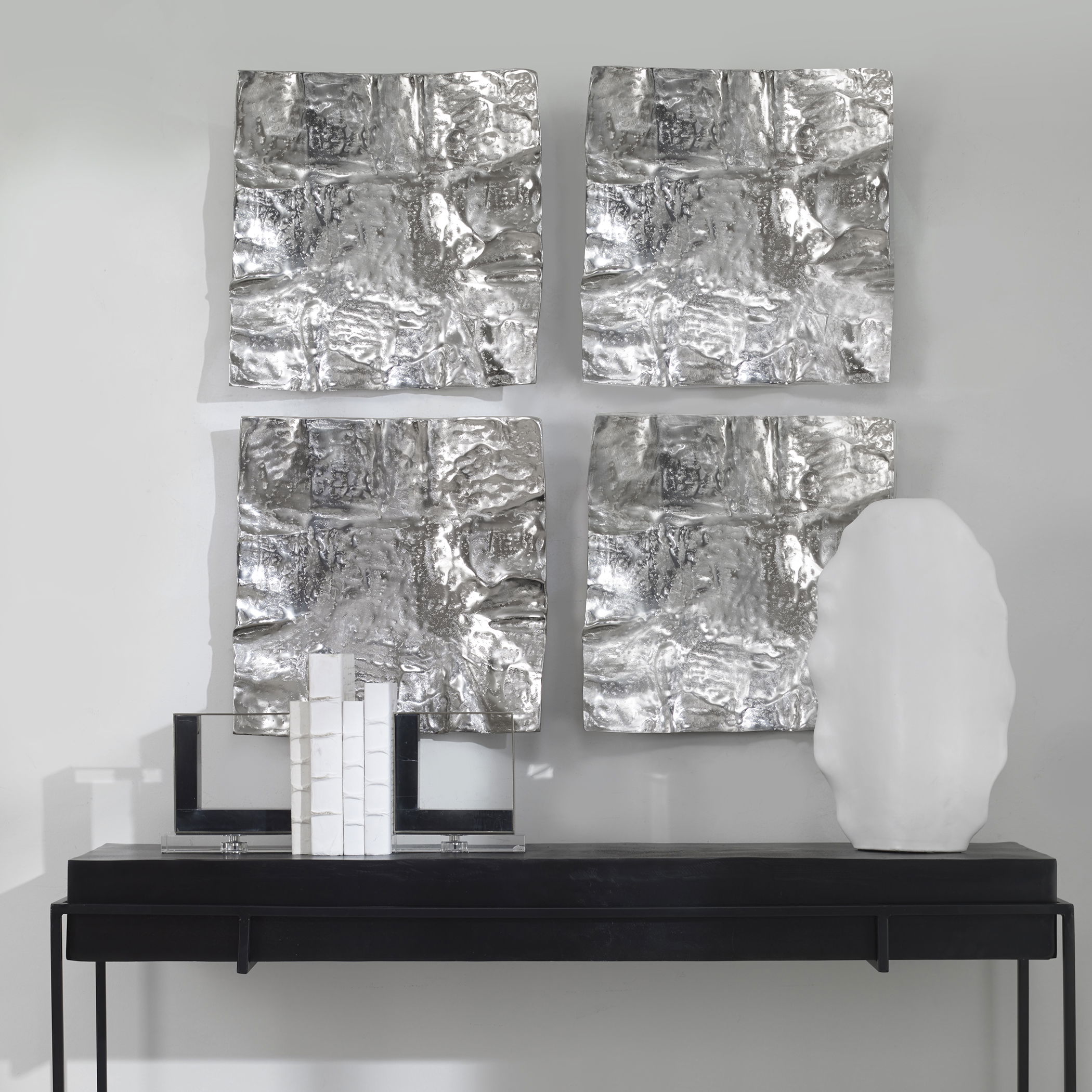Archive Nickel Wall Decor, Sculptural Wall Art by Uttermost, 19" width x 19" height x 4" depth View 8