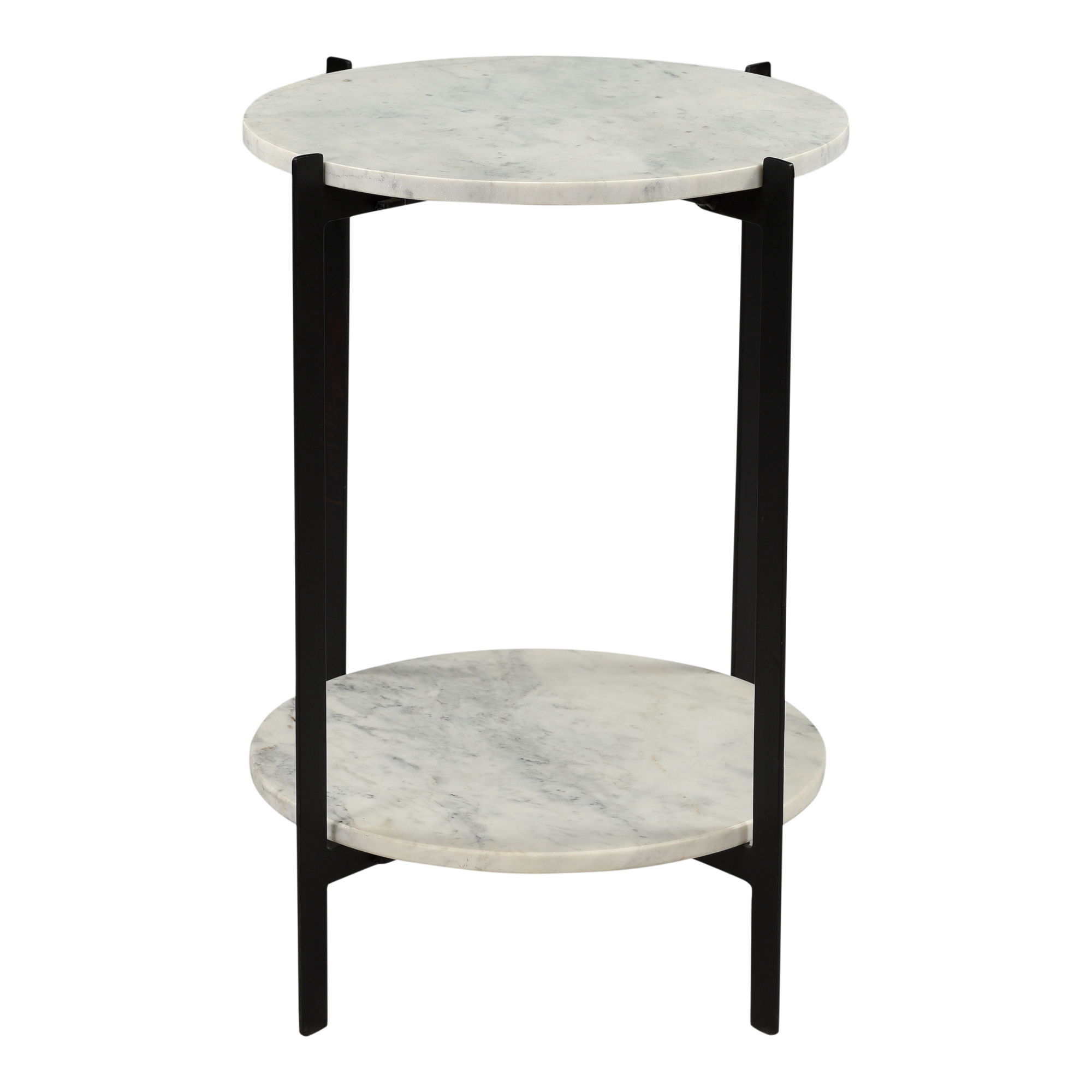 Melanie Accent Table White, Side & End Table by Moe's Home, 18" width x 24" height x 18" depth View 1