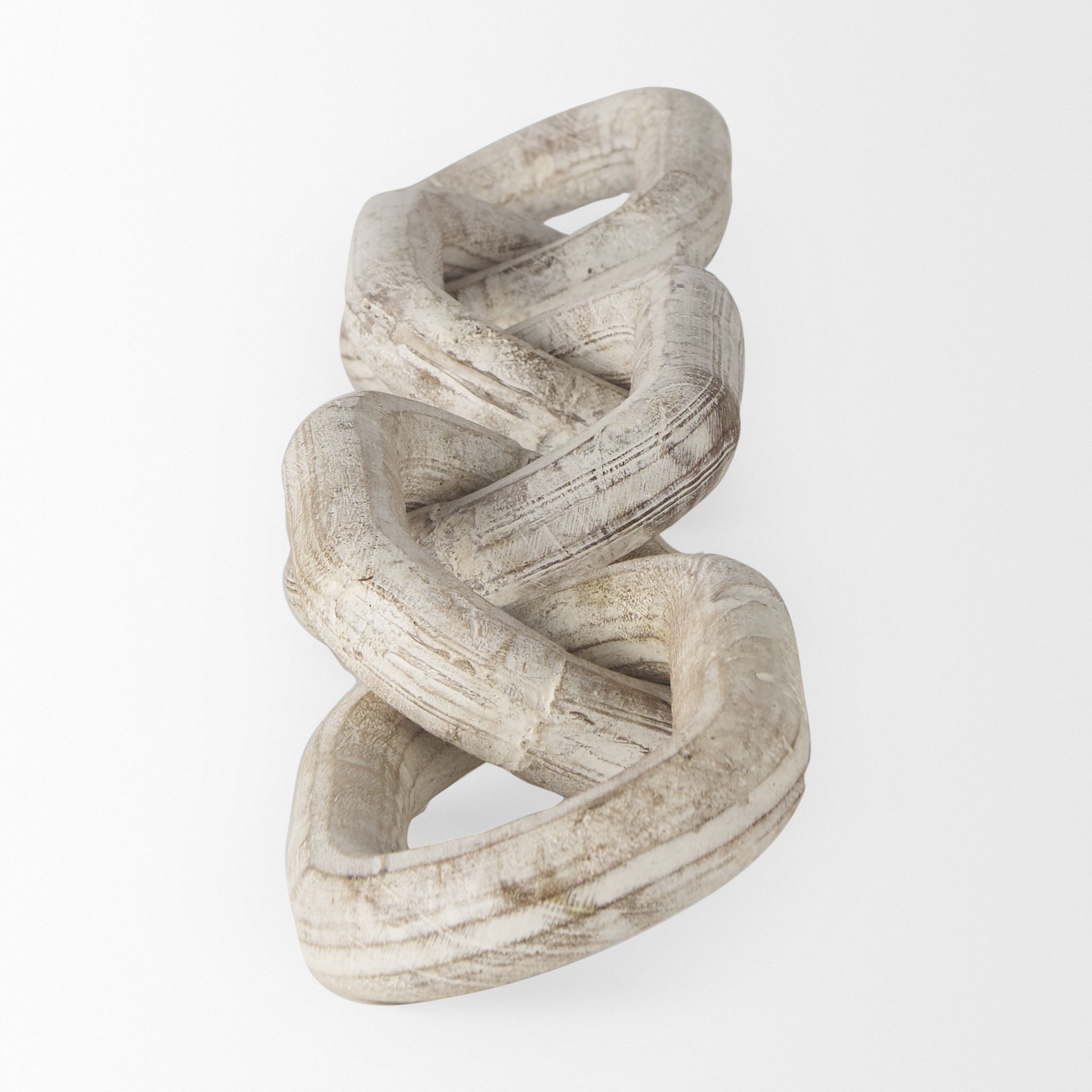 Alix  Beige Wooden Link Chain Decorative Object, by Mercana, 29" length x 5" width x 5" height View 4