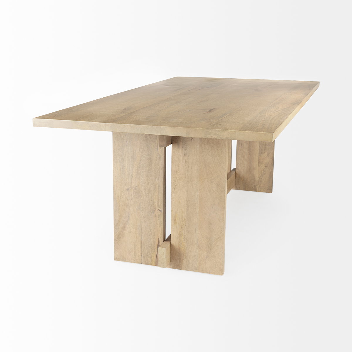 Aida 84'L x 42'W Rectangular Dining Table | Modern | Light Brown Wood | Seats 8, by Mercana, 84" length x 42" width x 30" height View 7