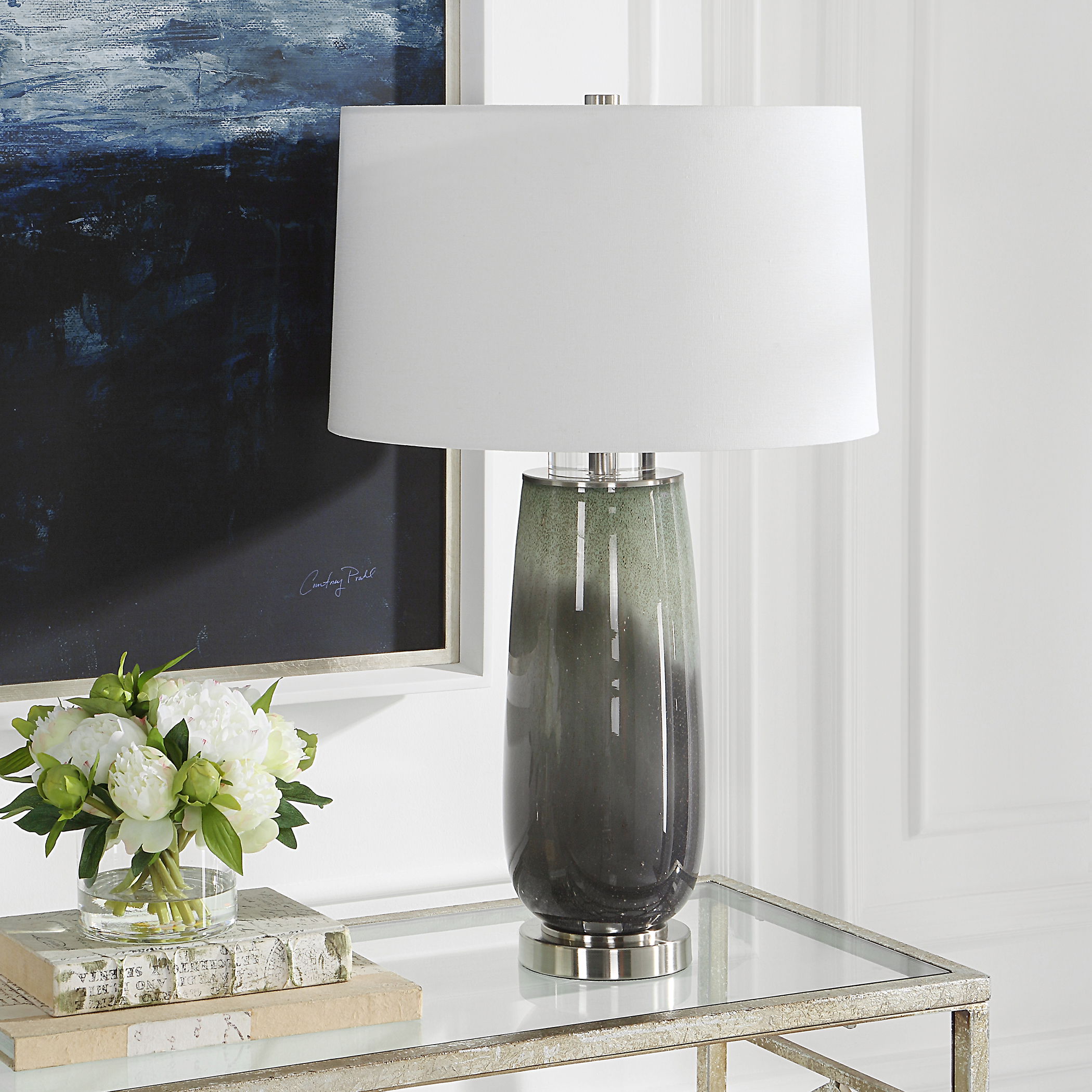 Campa Gray-Blue Table Lamp large image 